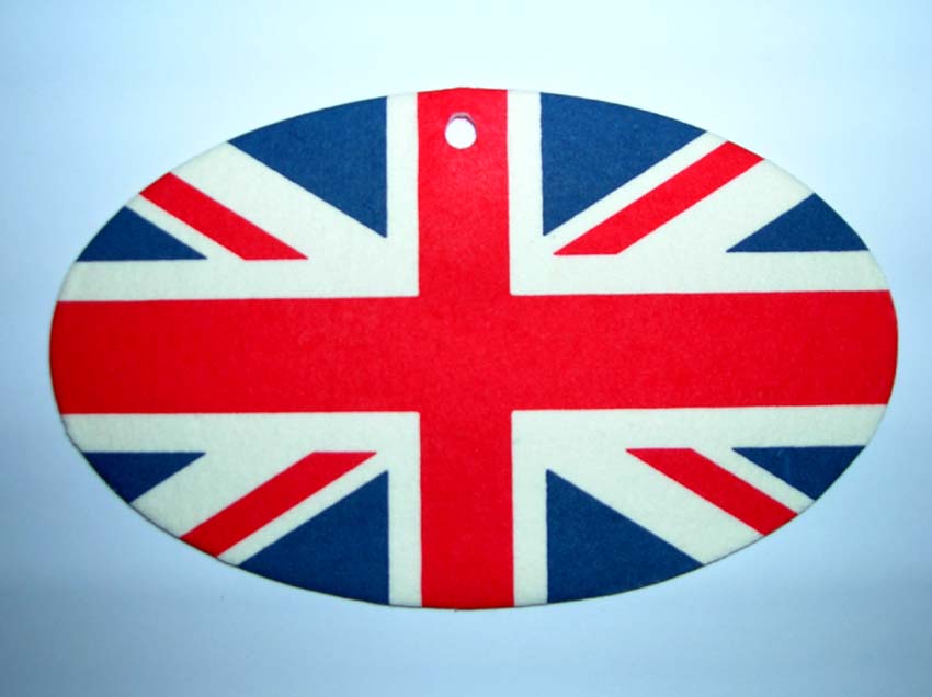 British United Kingdom Union Jack Flag Air Freshener