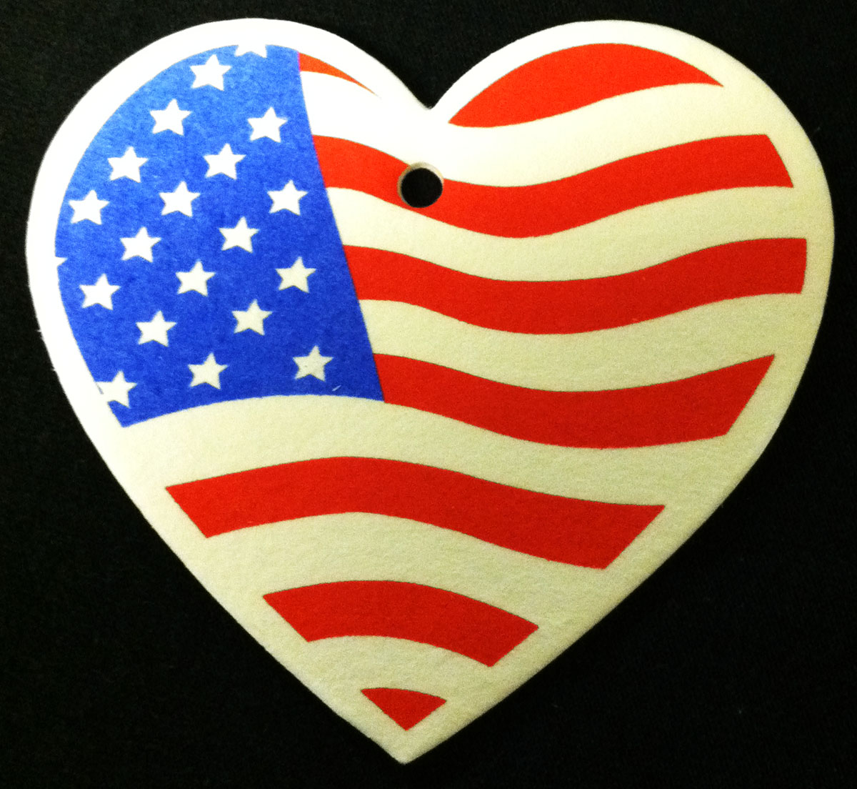 USA Heart Shaped American Flag Car Air Freshener